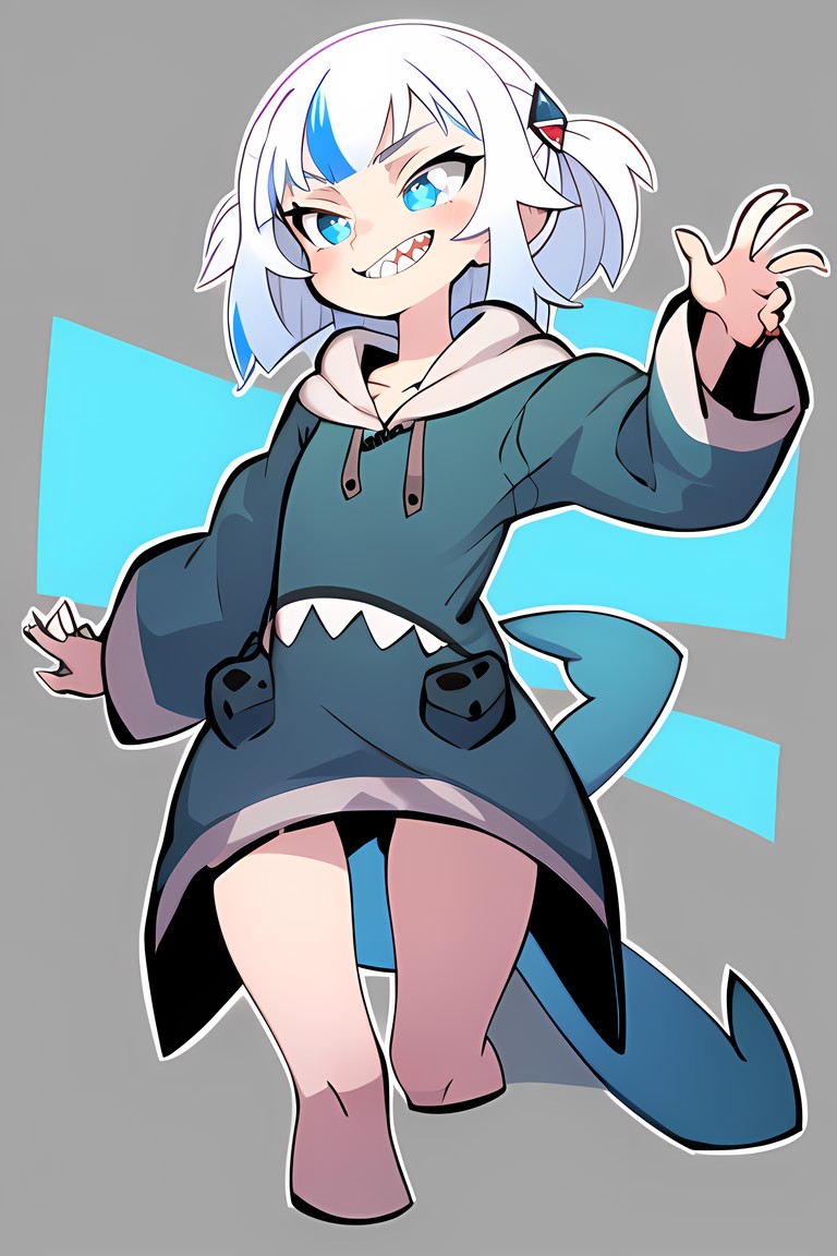 08170-15854385-best quality, 1girl, multicolored hair , blue eyes,smile, _, flat color, wide-eyed, gawr gura, shark girl, shark tail, shark.png